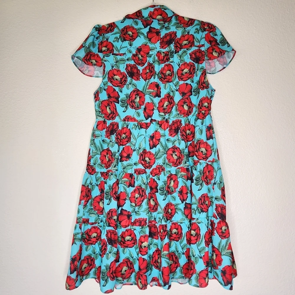 Alice + Olivia Meeko Tiered Floral Shirtdress 2_3